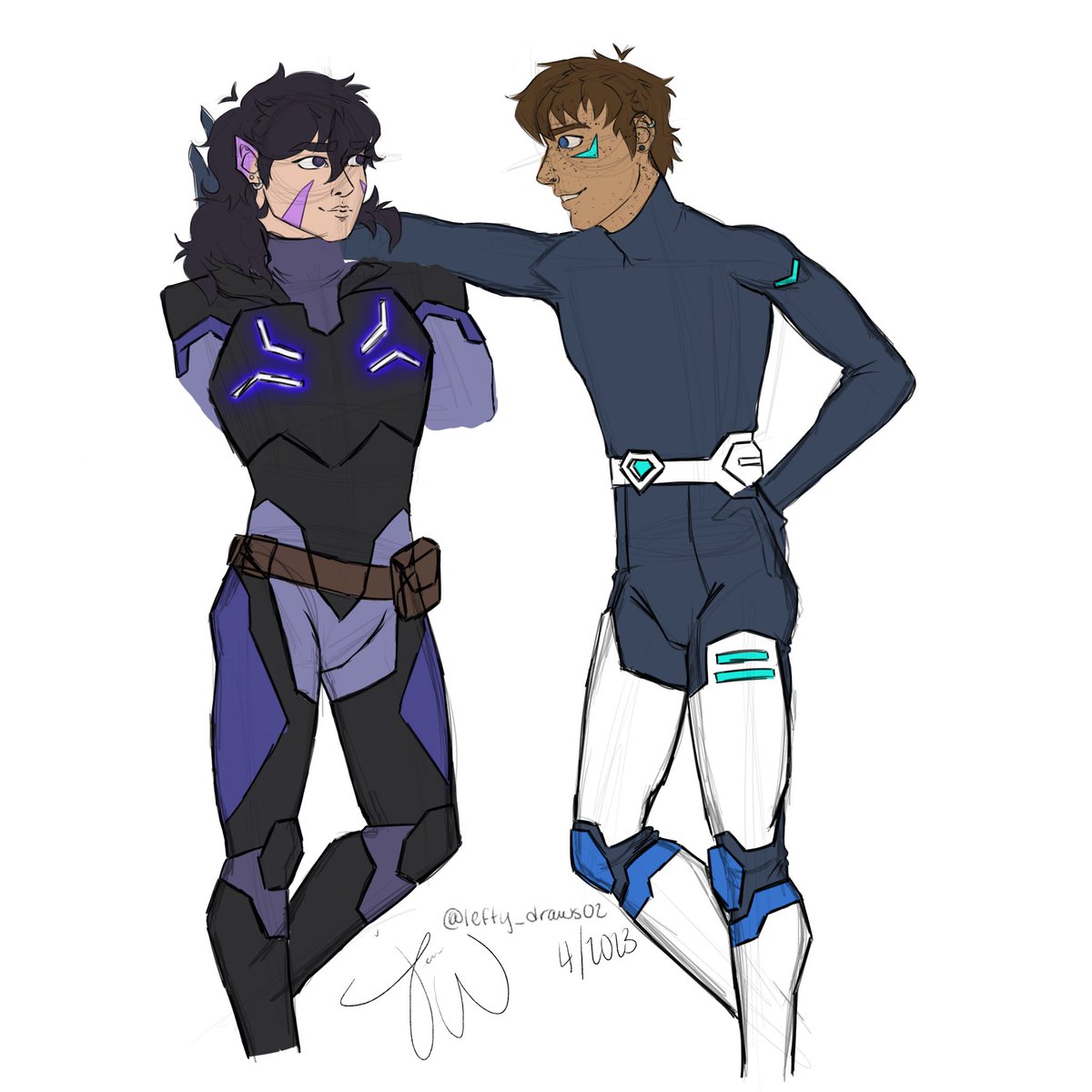 lefty_draws02's tweet image. i love doing redraws!! almost 3 years difference!! #klance #redraw