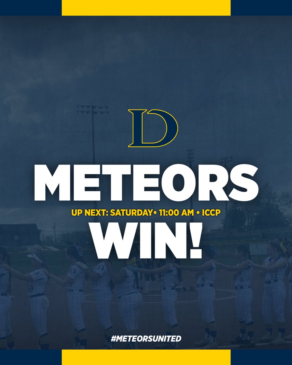 dls_softball's tweet photo. Meteors improve to 3-1 in conference with a victory over the Royals! 

Back in action Saturday against another conference opponent on our home turf! https://t.co/c90vVnD58e