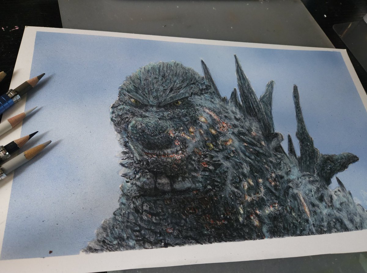 そんな感じの色鉛筆画 tweet media