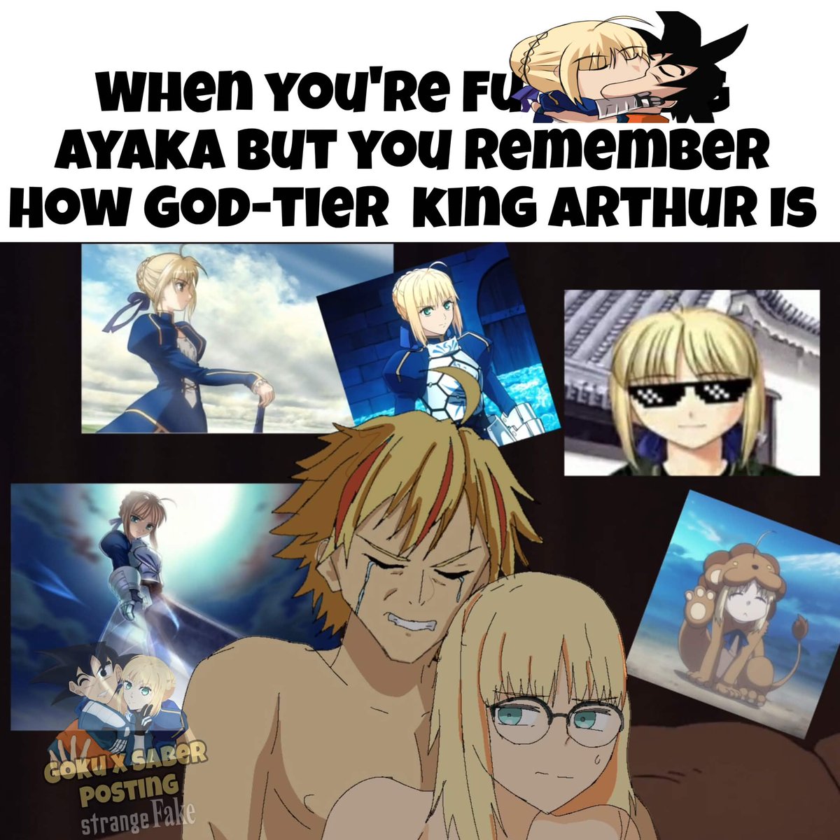 GokuxSaber's tweet image. King Arthur is the best
#FGO #strangefake #TYPEMOON
