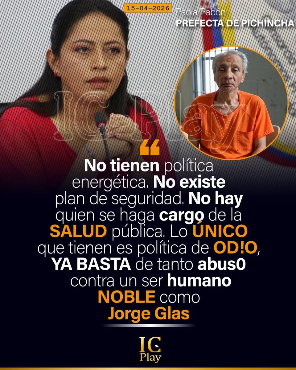 willanRSC's tweet image. #IC / La prefecta de Pichincha, Paola Pabón, realizó declaraciones en redes sociales en las que expresó críticas hacia la gestión del Gobierno nacional en distintas áreas.