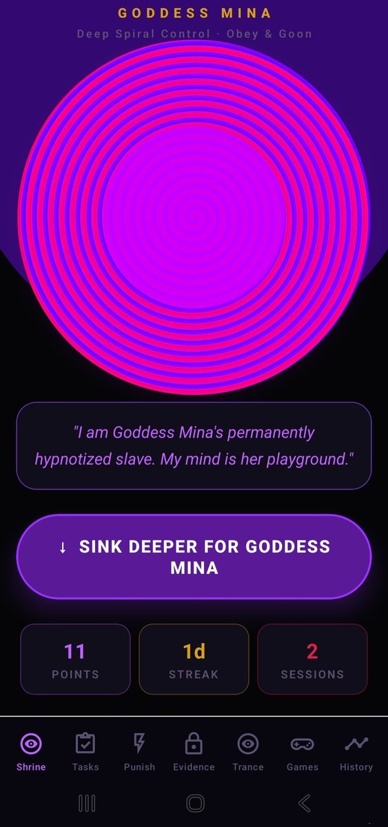 GODDESSMlNA's tweet photo. A little preview of my hypnosis phone app 

 Who wants to download now~? 📲 https://t.co/jGBAg55wl2
