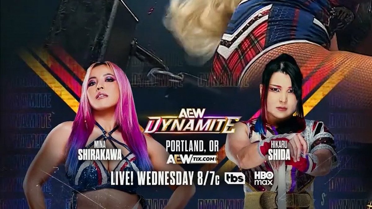 KXNGAO's tweet image. MINA SHIRAKAWA VS HIKARU SHIDA ANNOUNCED FOR DYNAMITE!!!! #AEW #AEWCollision