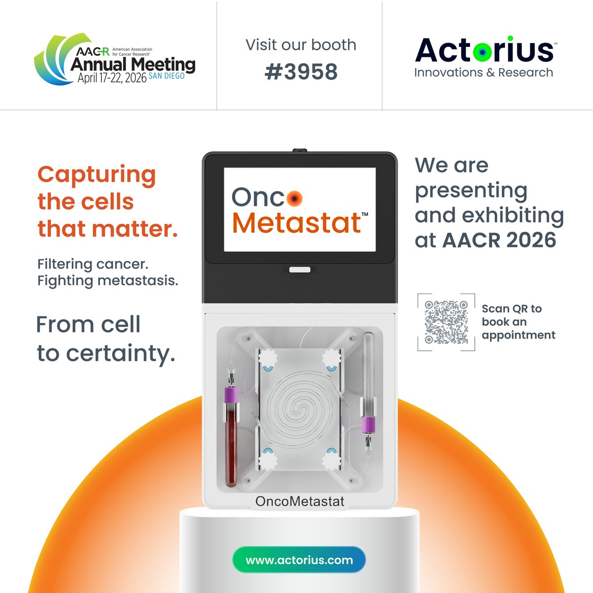 Actorius_IR's tweet image. Join us at AACR 2026.

If you’re attending AACR, let’s connect and exchange ideas shaping the next phase of oncology innovation.

📍 Visit our Booth #3958
📅 Meet: actorius.com/resources/even…

#AACR2026 #CTCs #OncologyResearch #Metastasis #OncoMetastat
@AACR @Dr_JayantK @aravasudevan