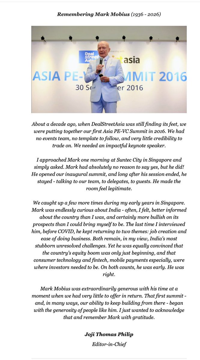 jojiphilip's tweet photo. RIP Mark Mobius.
I wrote this for our newsletter today. Nothing more needs to be said, except thank you. https://t.co/6VvTSrUtKU