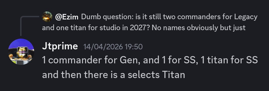 STUDIO SERIES IS GETTING A COMMANDER!

JTprime17 has mentioned the the rollout for our bit size classes next year!

-1 Commander for AOE
-1 Commander for Studio Series 
-1 Titan for Studio Series (Dinobot)

Let the guessing BEGIN!