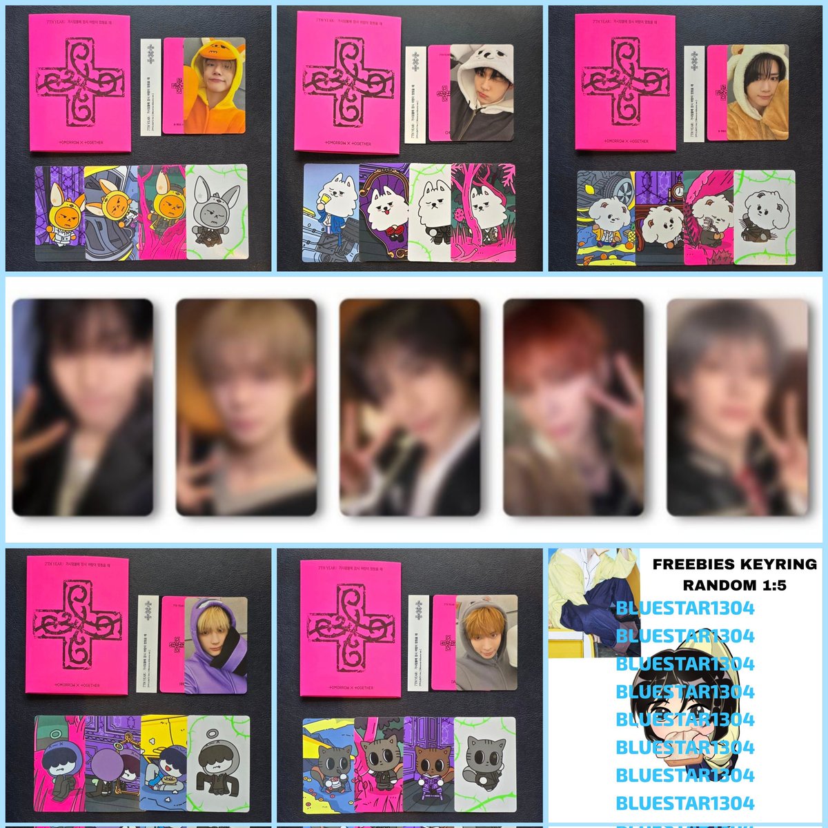 [PRE-ORDER] TXT 7TH YEAR : A MOMENT OF STILLNESS IN THE THORNS (WEVERSE/PPULBATU VER.) x NY MUSIC VCE

🩵 ALBUM + POB
💸 OT5 950K DP 500K
💸 EACH 190K DP 100K
Soobin* 
Yeonjun* 
Beomgyu* 
Taehyun 
Hueningkai

✅ FIX PRICE
✅ Terhitung Chart
🆓 TXT PVC Pouch + Keyring Fanart