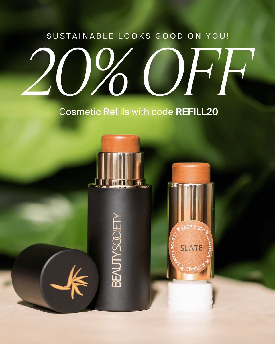 PamMayoYacko's tweet image. 20% OFF all cosmetic refills with code REFILL20
Your go-to cream blushes, highlighters, contours, foundations, and hydrating lipsticks all in refill form.

Less waste. Same results you love.  

BeautySociety.com/mayoyacko #beautysociety #cosmetics #makeup #makeover #face