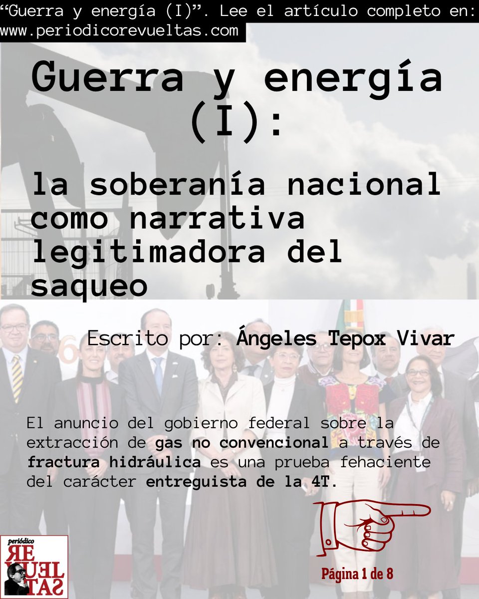 prevueltas23's tweet photo. El anuncio del gobierno federal sobre la extracción de gas no convencional a través de fractura hidráulica es una prueba fehaciente del carácter entreguista de la 4T. 

Artículo completo:
https://t.co/BjdPtQPzvL
#fracking https://t.co/7Lhsc8OjtK