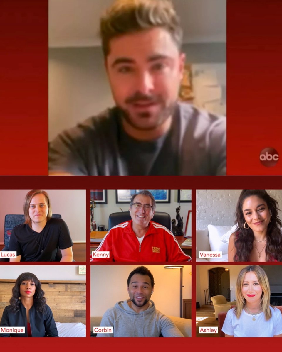 MoreCortez4's tweet photo. Zac Efron, Vanessa Hudgens, Ashley Tisdale, Lucas Grabeel, Corbin Bleu, Monique Coleman &amp; more on ABC special "The Disney Family Singalong"

High School Musical Reunion 2020 - "We're All in This Together" https://t.co/WUP5Fa5lBH