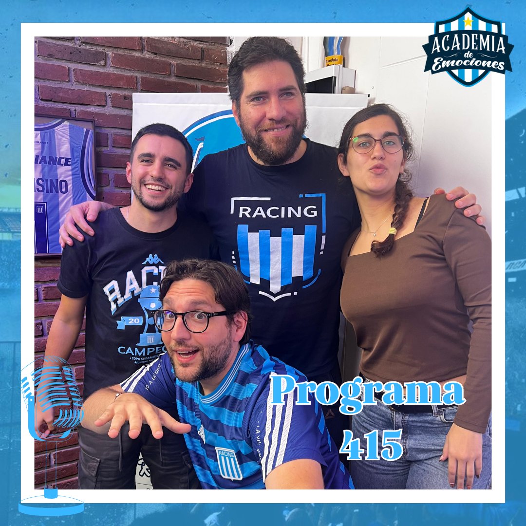 🎙Terminamos el programa 4️⃣1️⃣5️⃣ de Academia de Emociones🎙

🔹️Toda la magia de Los Locos de la Azotea

🔹️Volvió "El Rebuscado"

🔹️Info del mundo #Racing y Metimos  juego para cerrar

🎙Tano Maríngolo, <a href="/luki_gargiulo/">Luki Gargiulo 🎓</a>, <a href="/Micadg_/">Mica</a> y <a href="/SergioIvanVis/">Sergio Iván</a>