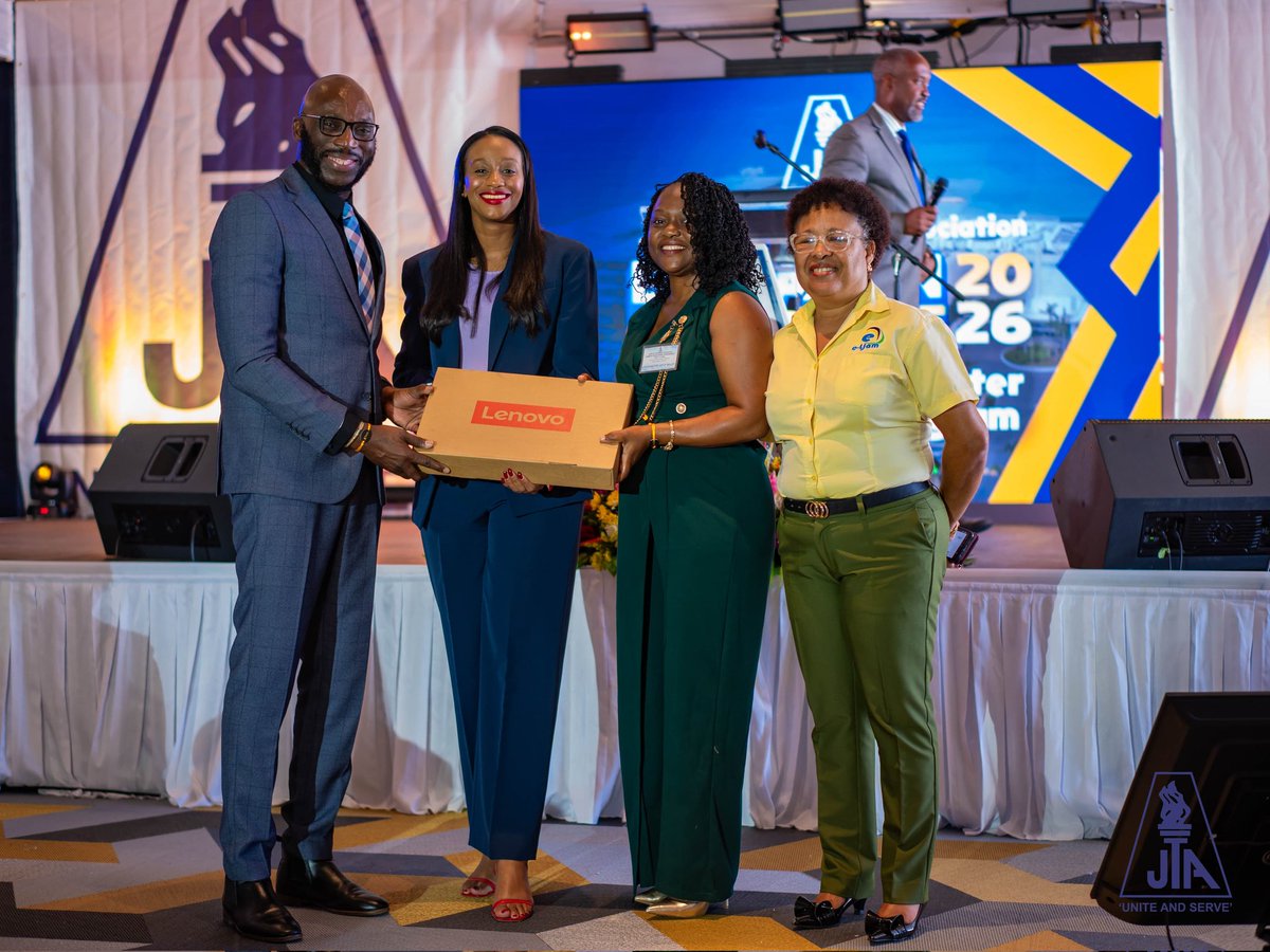 elearningja's tweet photo. The recently concluded Jamaica Teachers' Association's Education Conference saw the symbolic handing over of laptops to teachers affected by Hurricane Melissa taking place.

(1/2)

#eLearningJa #eLearningJamaica #HurricaneMelissa https://t.co/dVtqypNeRG