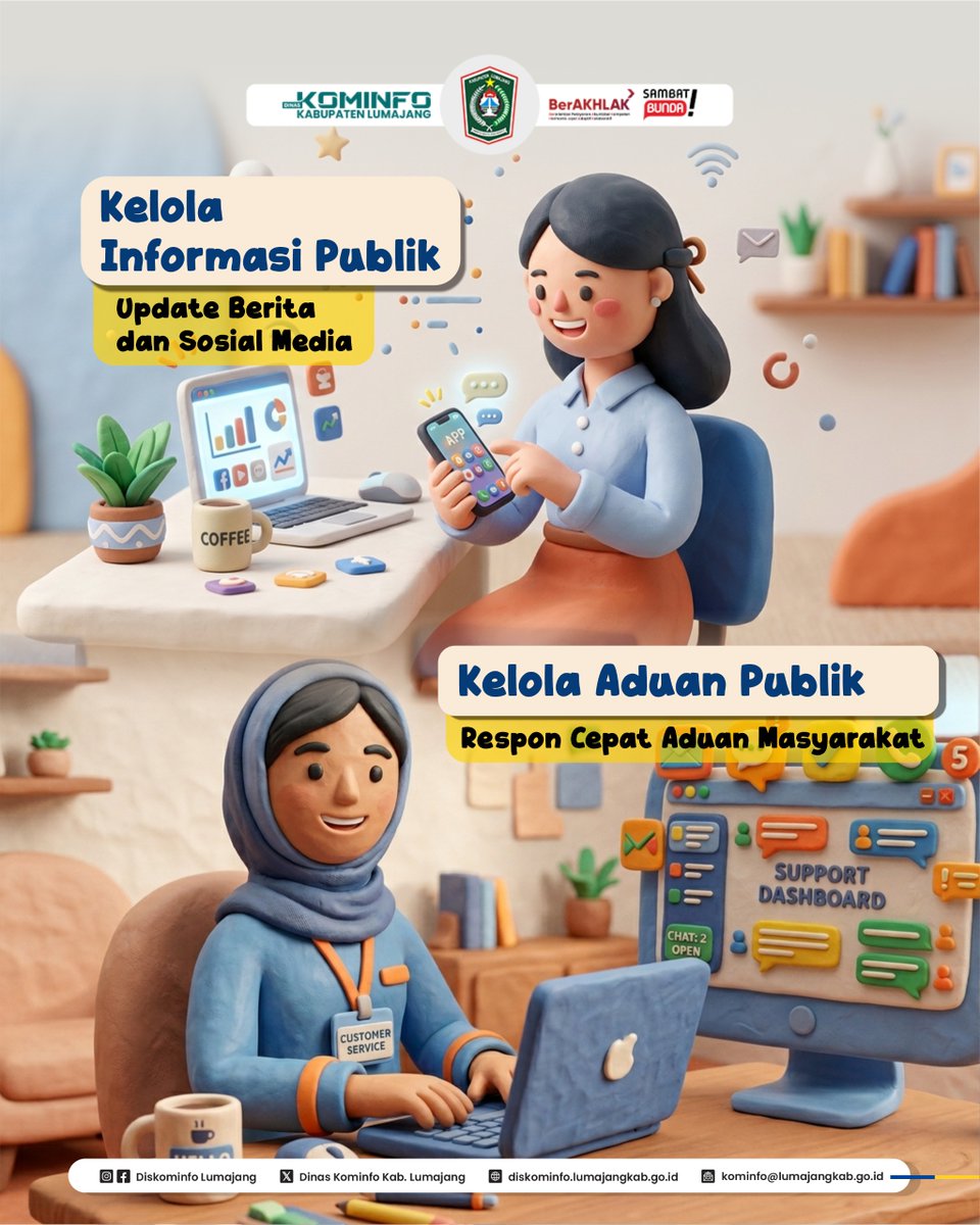 DINAS_KOMINFO's tweet image. WFH bukan berarti santai 😎

ASN Diskominfo Lumajang tetap kerja maksimal dari mana saja 💻🚀

Mulai dari jaga stabilitas internet, maintenance website, sampai respon aduan masyarakat—semua tetap jalan tanpa henti 🤝✨

Tetap terhubung, tetap melayani 💙
#DiskominfoLumajang #WFH