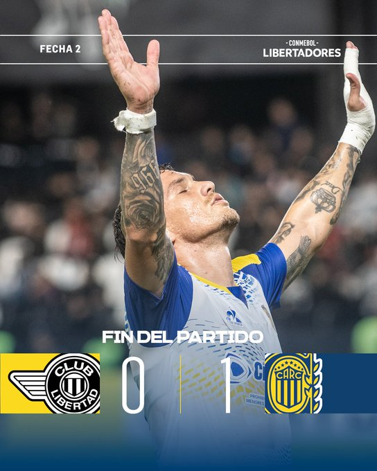 Tercer partido oficial para <a href="/RosarioCentral/">Rosario Central</a> versus Libertad, 2 ganados y uno perdido.
En 10 visitas a Paraguay llevamos 6 ganados (3 a Cerro, 1 a Olimpia, Colegiales y Libertad), 2 empatados (Olimpia y Colegiales), 2 perdidos (Libertad y 12 de Octubre).