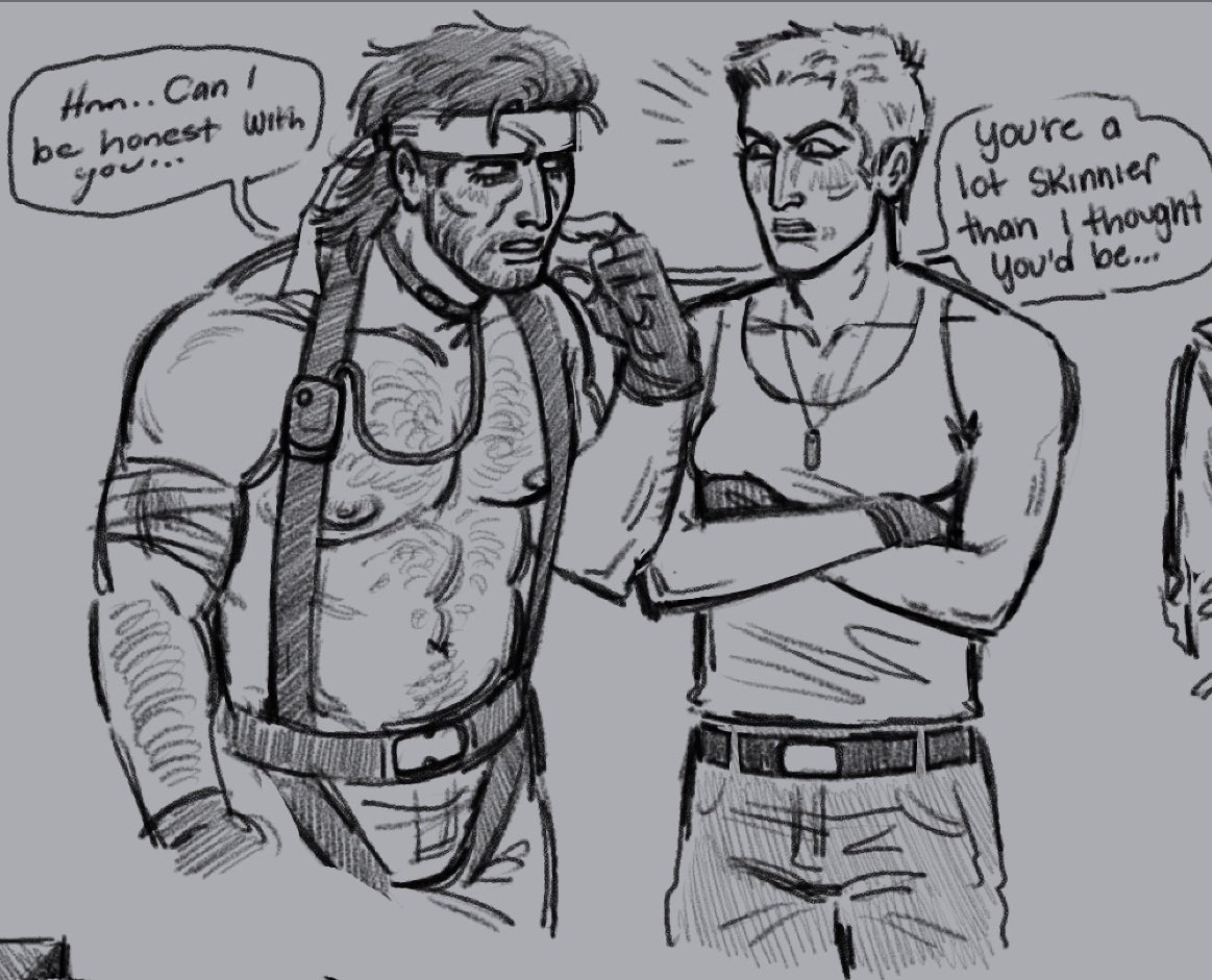 Made this earlier today thinking abt a tumblr reply I got once saying my Major ocelot was too buff for their liking