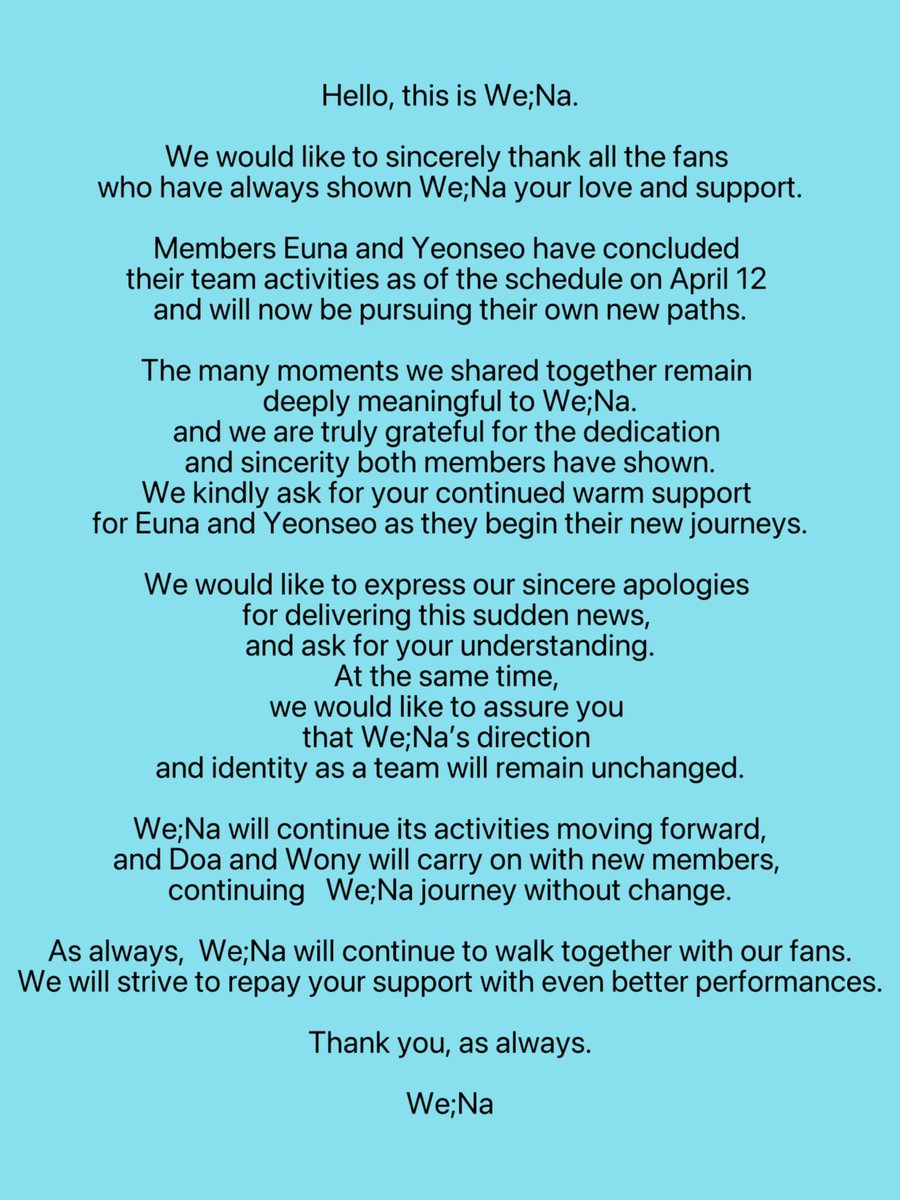 WE;NA Official tweet media