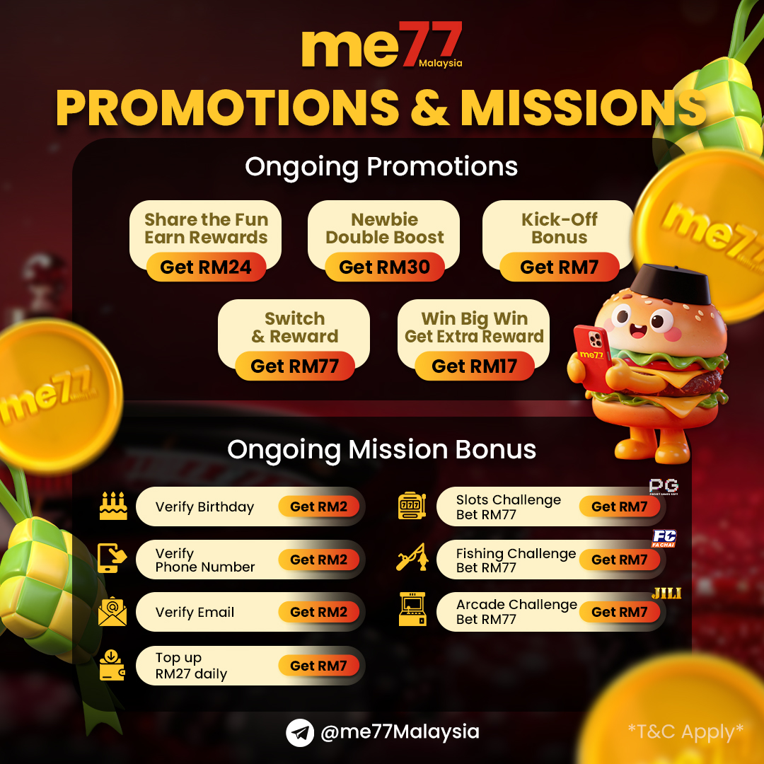 me77Malaysia's tweet image. All your promos &amp;amp; missions, right here 👀

Every reward is waiting,
just take it step by step 😎

#me77Malaysia #Promotions #Missions #EarnAtYourPace