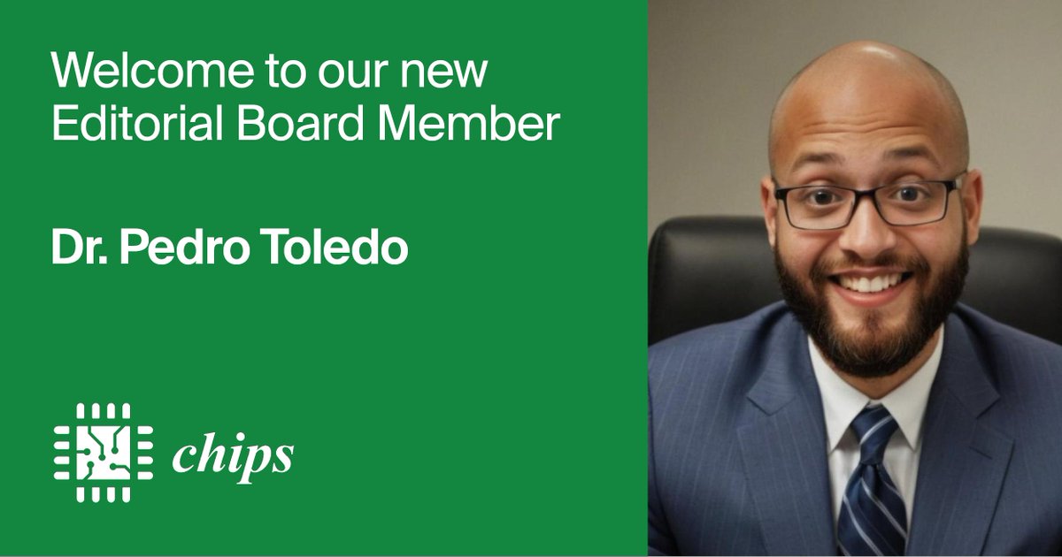 Chips_MDPI's tweet image. We are absolutely thrilled to announce that Dr. Pedro Toledo has joined the Chips Journal (MDPI) as our newest Editorial Board Member (EBM)! 👏

Please join us in extending a warm welcome to Dr. Pedro Toledo!🌟

#chips #microelectronics #semiconductor #EDA #mdpi #openaccess