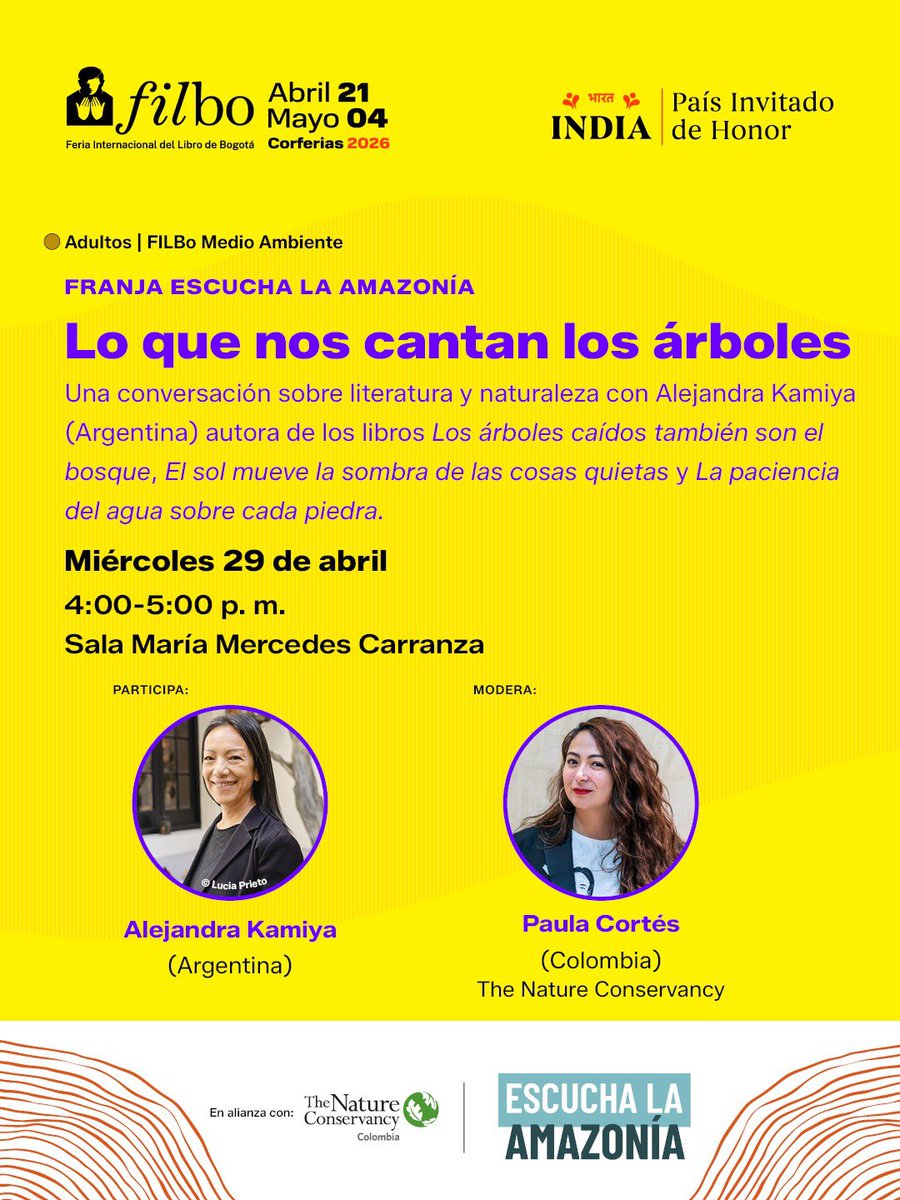 Cuando leí ‘La paciencia del agua sobre cada piedra’ supe que debía volver a leerlo ahí mismo, necesitaba entender esa profundidad y sutileza. Y así con los dos libros siguientes 

Ahora sucede este enorme privilegio y responsabilidad: presentar a esta autoraza en la <a href="/FILBogota/">FeriadelLibroBogotá</a>