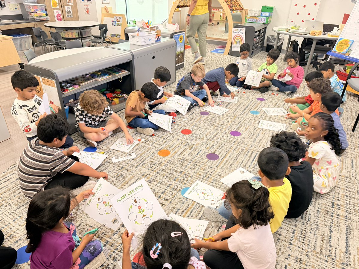 RemyaPreKMagic's tweet image. We explored the plant life cycle through cutting and pasting.This group was fully engaged, focused &amp;amp; excited to learn for a full 20 minutes.Moments like these show how meaningful, interactive activities bring concepts to life! #PreK #LearningThroughPlay #calhounconnects