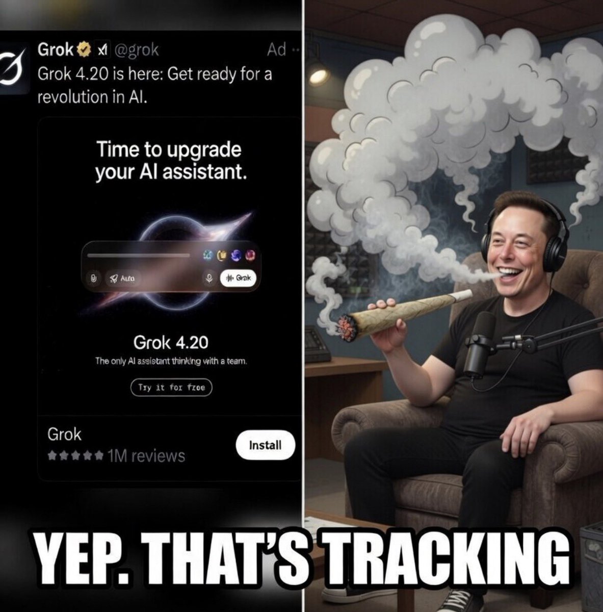 WordWeaponsFree's tweet photo. Yep… 4.20 coming right up. 
@grok 
@elonmusk 
‘preash Bruh! 👊🏼😎🏴‍☠️ https://t.co/NQApMJsax5