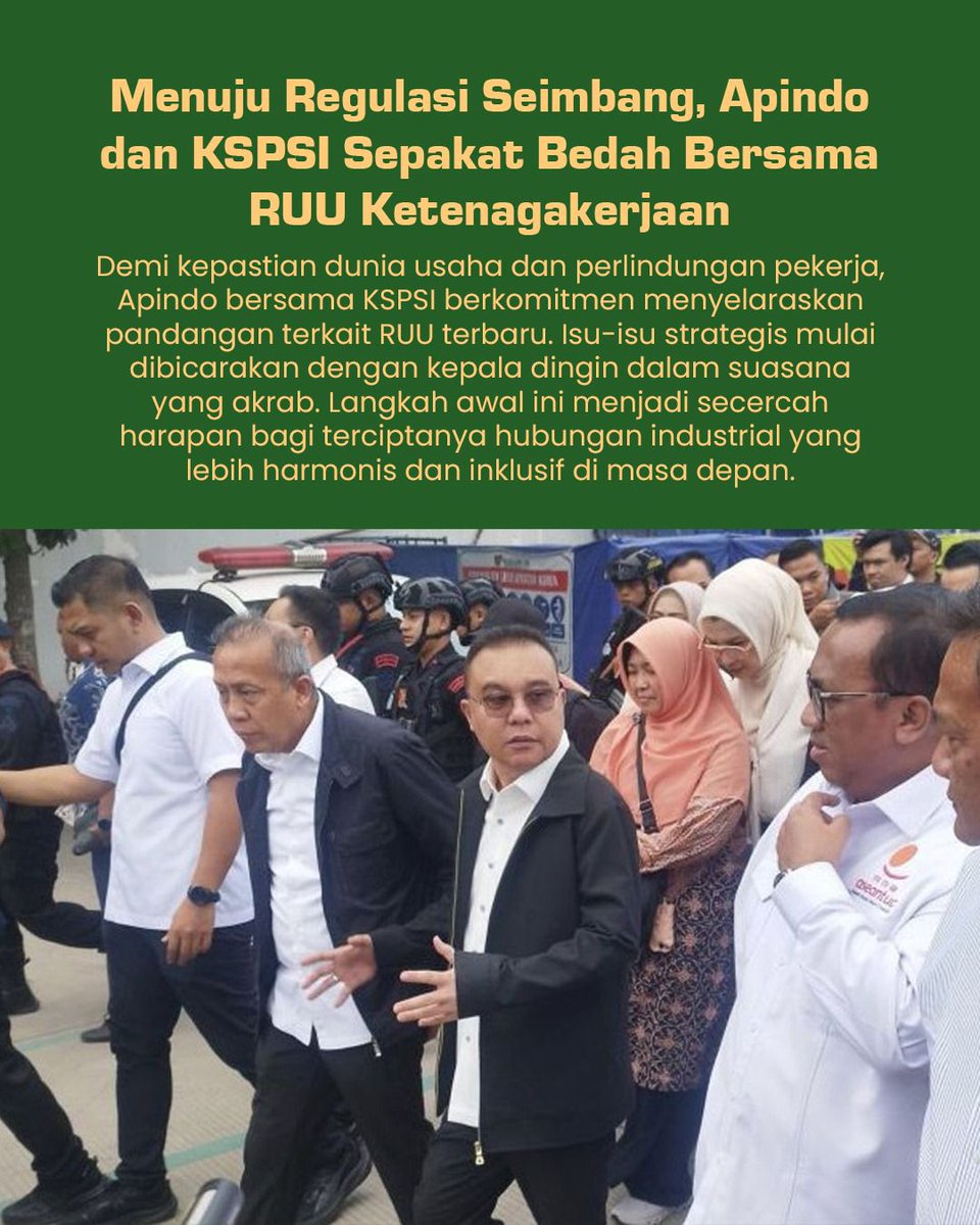 Demi kepastian dunia usaha dan perlindungan pekerja, Apindo dan KSPI berdialog bersama dalam suasana yg akrab
#DialogRUUKetenagakerjaan
DPR Rangkul Pengusaha dan Pekerja