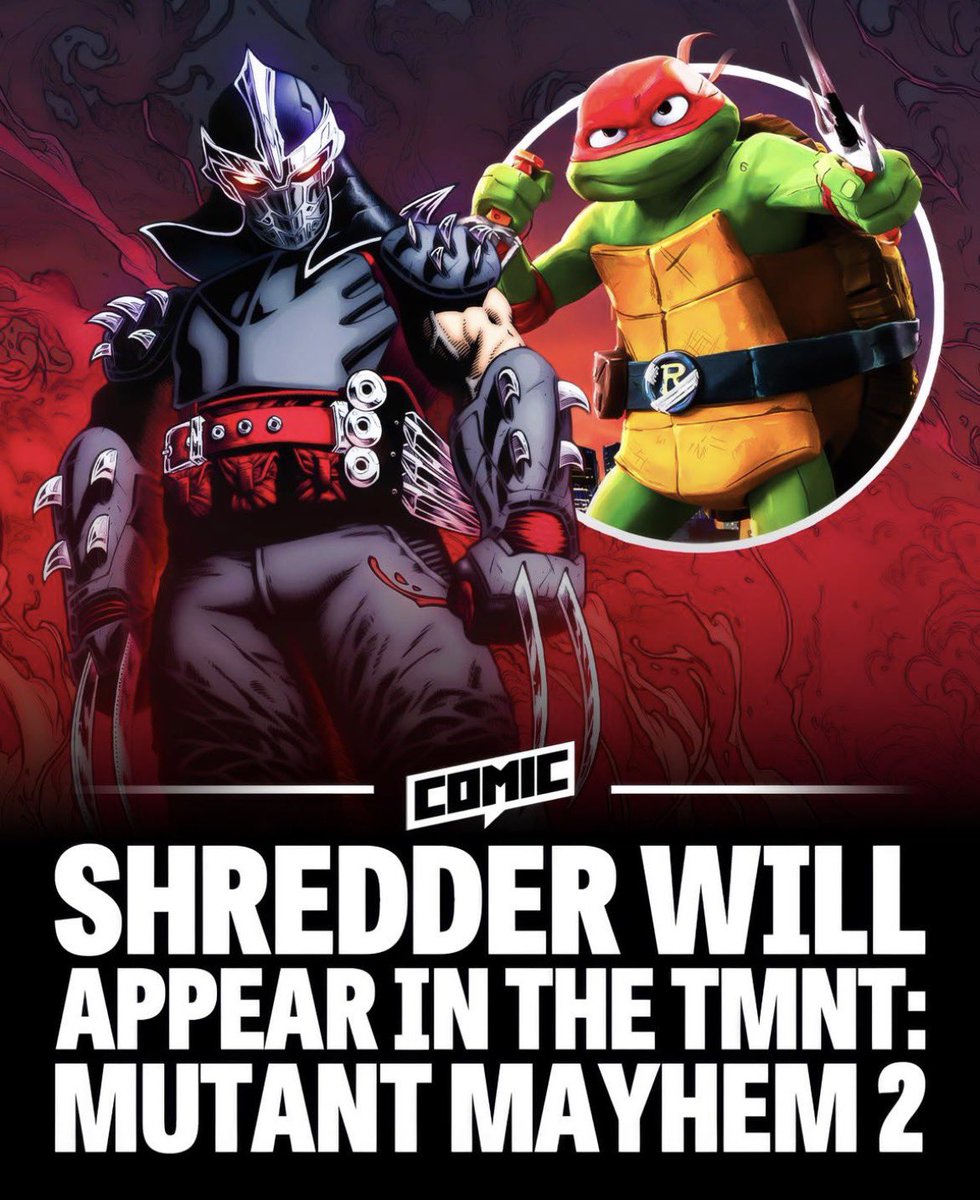Comic3c's tweet image. Shredder and Krang will appear in the Teenage Mutant Ninja Turtles: Mutant Mayhem sequel.🐢

Are you excited⁉️ 
#Comic #Tmnt #Movie #TeenageMutantNinjaTurtle #Marvel