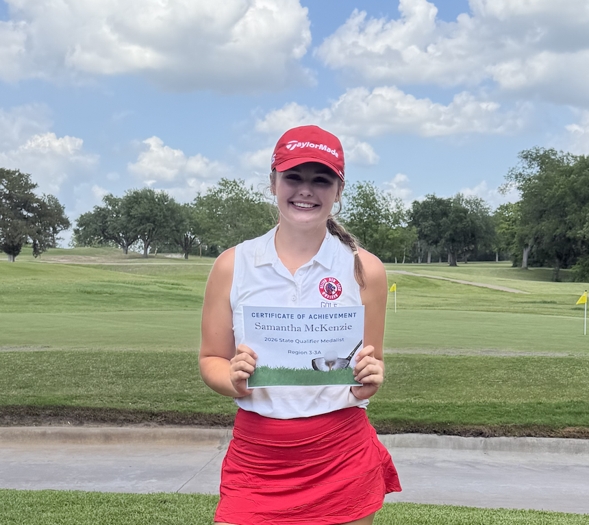 BntDragon's tweet photo. Senior Samatha McKenzie advances to the 3A State Golf Championship. She finished 5th at the Region 3 Championship today in Brenham, becoming the 1st golfer from Belton New Tech to compete at the states top 3A tournament. 
https://t.co/WJKdDFfXJF

@BeltonISDAth @BeltonISD https://t.co/46ENuNatmM