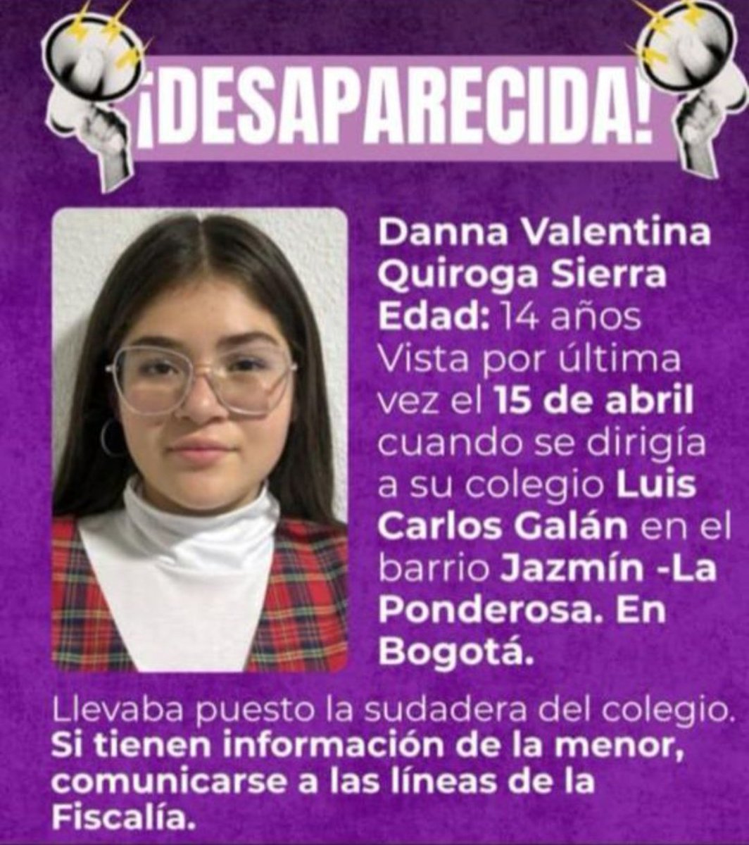 ¿Que está pasando en Bogotá?

Muchas niñas y jóvenes desaparecidos.