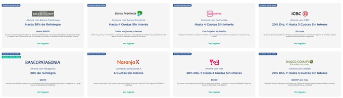 ahorrotwit's tweet image. Hoy Viernes en #Farmaplus #Online 🔥
✔️ 20% + 3 cuotas sin tope débito/crédito @ICBCArgentina
✔️ 20% + 3 cuotas tope $5.000/semana con @YOY_Arg (débito/crédito)
✔️ 20% + 3 cuotas tope $6.000/mes crédito @Banco_Comafi
✔️ 30% tope $9.000 x operación con crédito y débito