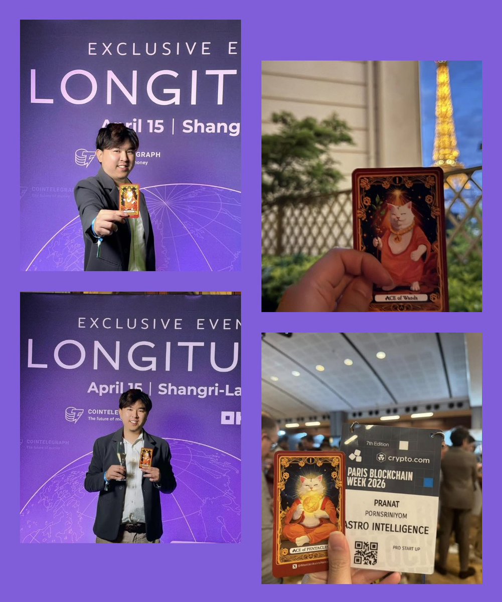 MasterAstroNeko's tweet photo. Bangkok 🇹🇭 to Paris 🇫🇷. AstroNeko just landed at the Louvre for Paris Blockchain Week @ParisBlockWeek .

AstroNeko is bringing predictive AI into Web3.
Turning ancient astrology into real signals people can use to make decisions in life and markets.

We’re in the Startup Competition and joining LONGITUDE by Cointelegraph @Cointelegraph  at the Shangri-La.

Surrounded by builders, investors, and some of the sharpest minds in crypto.

This year’s theme is the bridge between TradFi and Digital Assets.

From a small idea in Bangkok to the global Web3 stage in Paris. This is just the beginning.

If you’re building in Web3 right now you already know this cycle will be different.

The world is more open than you think.

#Web3 #Crypto #AI #ParisBlockchainWeek #Startup #BuildInPublic #AstroNeko