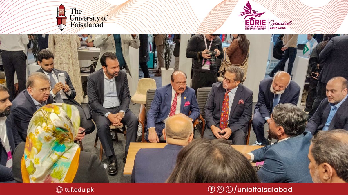 unioffaisalabad's tweet image. Representing Pakistan on a global stage, TUF showcased its vision for academic excellence, innovation, and international collaboration—building meaningful connections with institutions worldwide.

#TUFGlobal #GlobalEngagement #HigherEducation #InnovationInEducation #DiscoverTUF