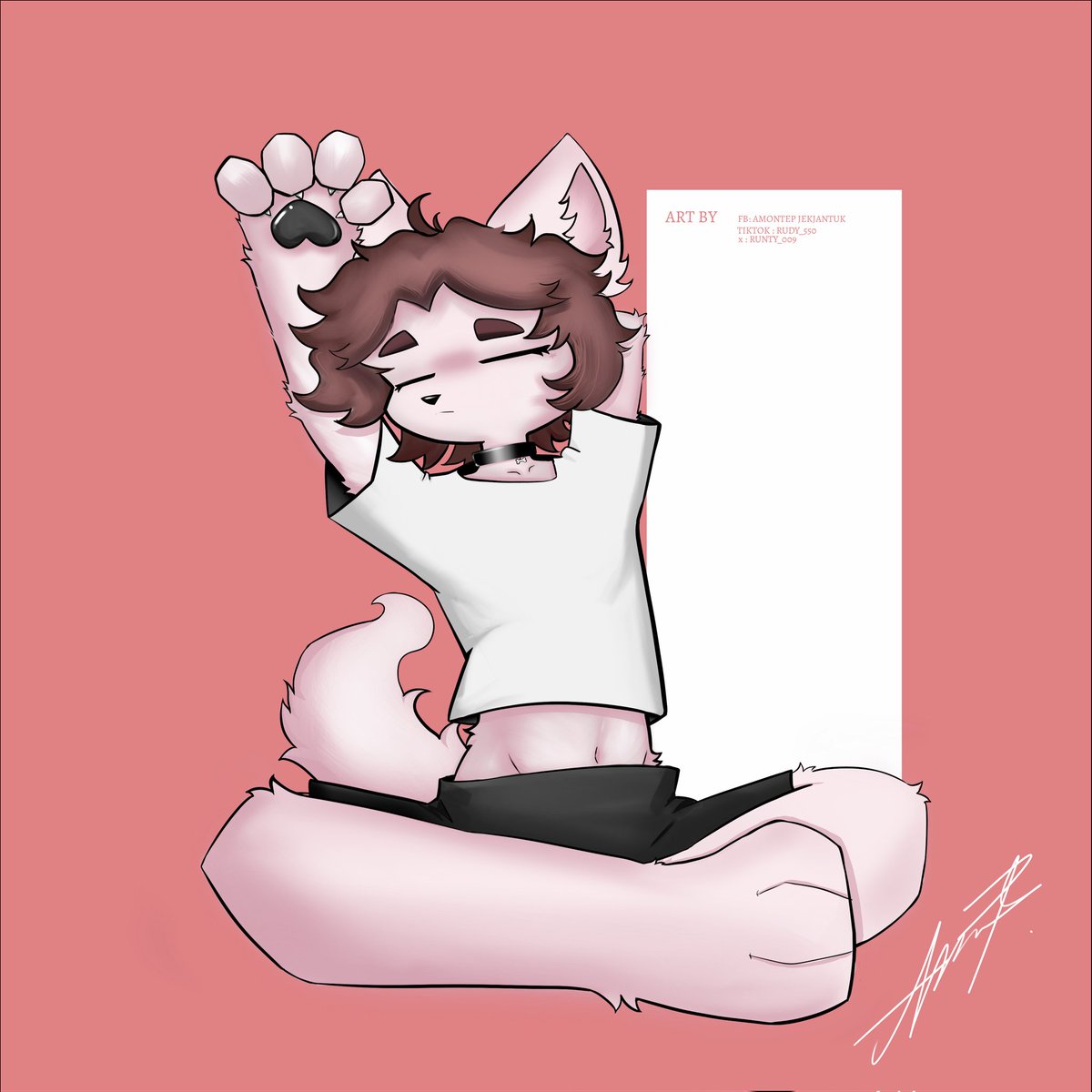 RUNTY_009's tweet photo. I finally finished the drawing. I think she's very beautiful, exactly my type! Haha! #furryartists #furry https://t.co/l5qLXGyqu8