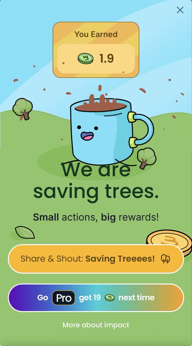 gekkashinro's tweet image. 今日はガーナチョコ🍫の気分🥰

🚀 Just earned #B3TR with @mugshot_vet by sipping sustainably! 🌿☕️ Snap your eco-mug &amp;amp; join the movement.

👉 mugshot.eco

#MugshotDapp #Vechain #VeBetterDAO