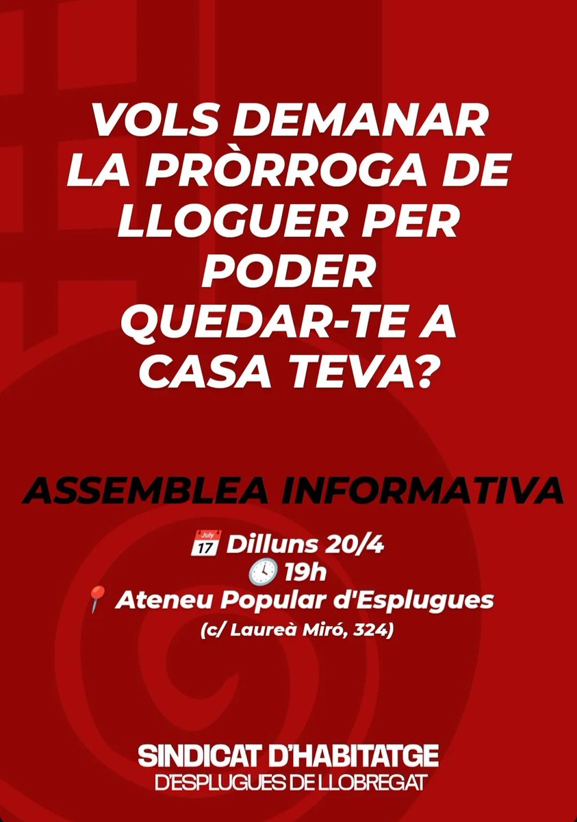 Sindicat d'Habitatge d'Esplugues de Llobregat tweet media