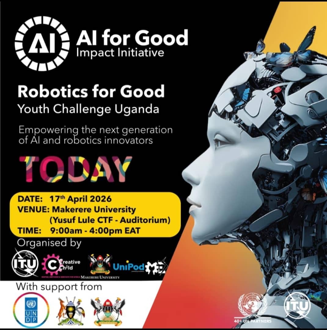 OctBinEvadiusT's tweet image. 𝐘𝐨𝐮𝐧𝐠 𝐈𝐧𝐧𝐨𝐯𝐚𝐭𝐨𝐫𝐬 𝐑𝐢𝐬𝐞 𝐟𝐨𝐫 𝐑𝐨𝐛𝐨𝐭𝐢𝐜𝐬 𝐟𝐨𝐫 𝐆𝐨𝐨𝐝 𝐂𝐡𝐚𝐥𝐥𝐞𝐧𝐠𝐞 𝐚𝐭 𝐌𝐚𝐤𝐞𝐫𝐞𝐫𝐞
📍Kampala, Uganda|| 17th-04, 2026

A team of Young Engneers Uganda, a #STEM Education-Initiative Program of the African School of Innovations, Science and