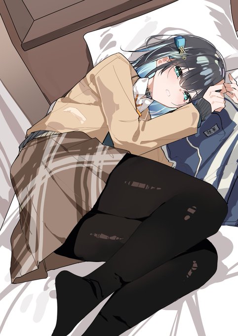 マキちゃんのジャージを抱いて寝るモカちゃん描いたよ!!! 