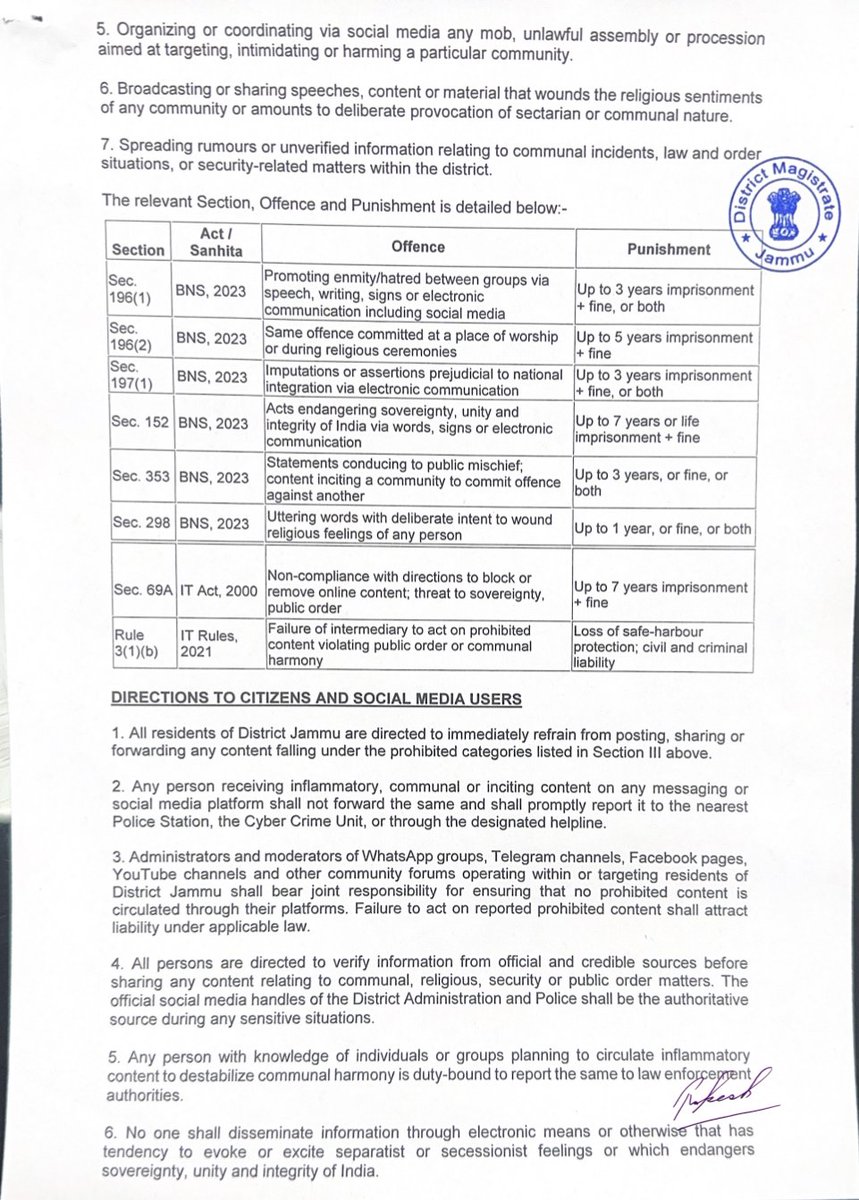 District Magistrate, Jammu tweet media
