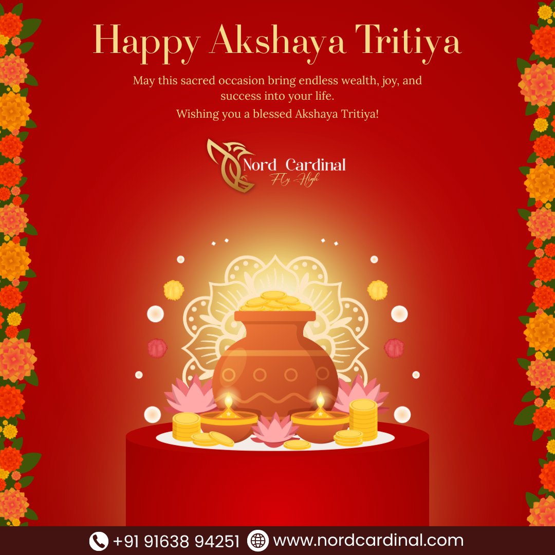 NordCardinal's tweet photo. May this Akshay Tritiya bring endless prosperity and joy to your life ✨

#AkshayTritiya #happyakshayatritiya💕🙏🌸❤️🙏 #nordcardinal https://t.co/KHSGXUY6EI