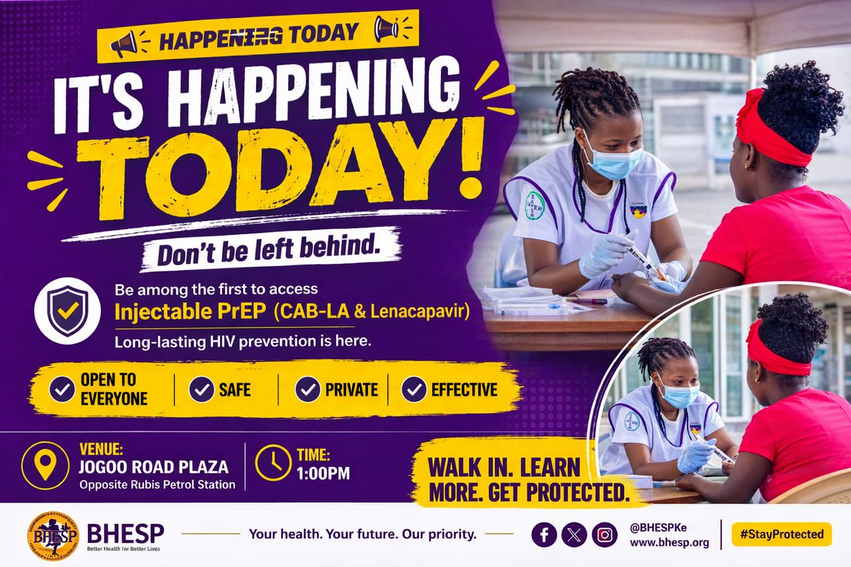 bhesp's tweet photo. TODAY! TODAY! TODAY!
The launch of Injectable PrEP is here.
(CAB-LA & Lenacapavir)
Protection just got easier.
Don’t be left behind — join us today.
#BHESPCares
#PrEPWorks #HIVPrevention #LaunchDay https://t.co/3D7FeLJ4M1