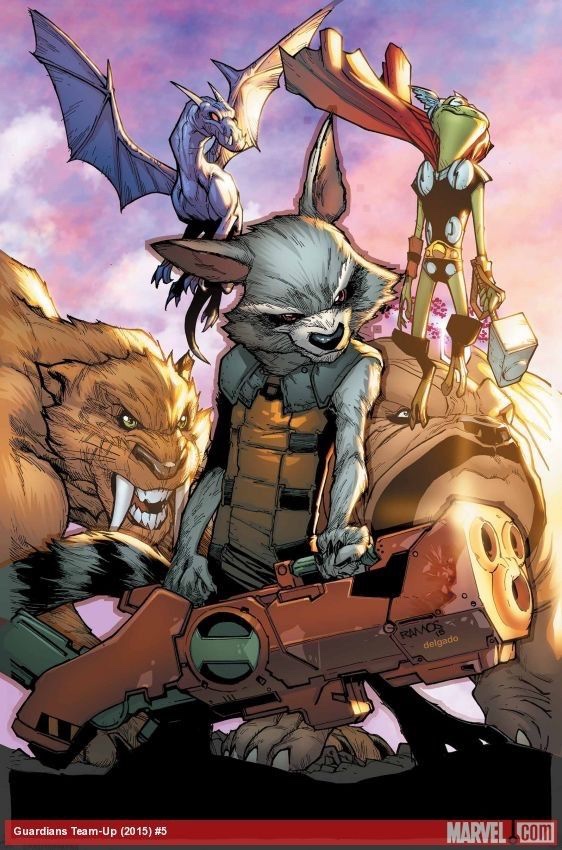 Stealth07131365's tweet image. Cover for Guardians Team-Up #5🐰

Looks like Thor may have been onto something👀

#rocketraccoon #marvelcomics
