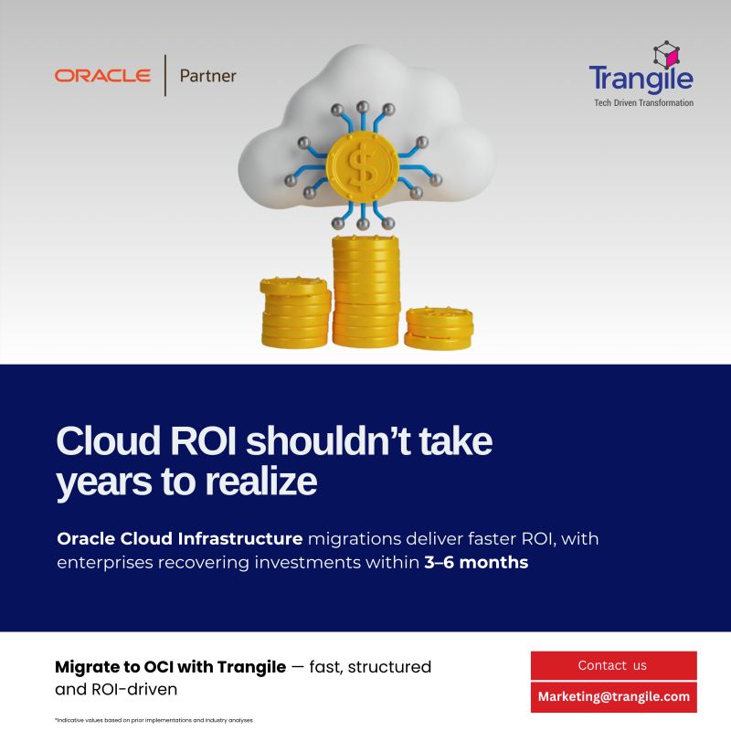 TrangileService's tweet photo. Cloud ROI shouldn’t take years to realize.

Ready to unlock faster ROI from your cloud investments?
📩 Marketing@trangile.com

#CloudROI #OCI #OracleCloud #CloudTransformation #DigitalTransformation #CloudMigration #ITModernization #CloudStrategy #EnterpriseIT https://t.co/6XyQVQUTvM