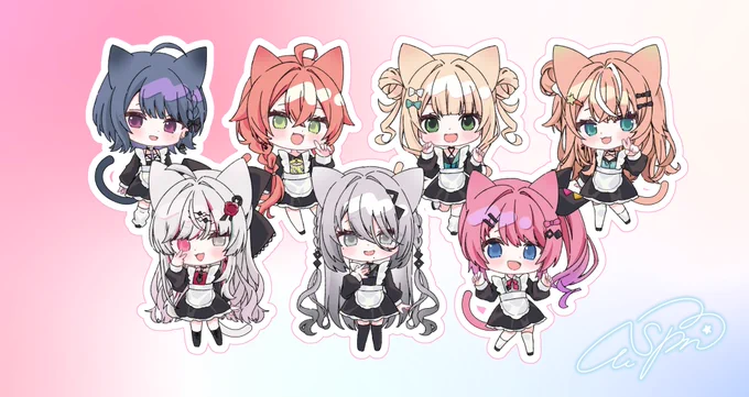 アクキーになるメイドにゃんこです #にじそうさく11 #いでぃおすきゃんぱす