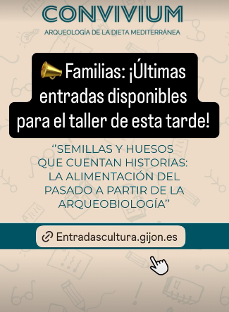 Culturagijon's tweet photo. Últimas entradas disponibles para el taller de esta tarde "Semillas y huesos que cuentan historias: la alimentación del pasado a partir de la arqueobiología"
Disponibles en: https://t.co/7akCsmiMrT
📍Palacio de Revillagigedo
⏰17.30h
#CONVIVIUM https://t.co/NhbdxLHhq5