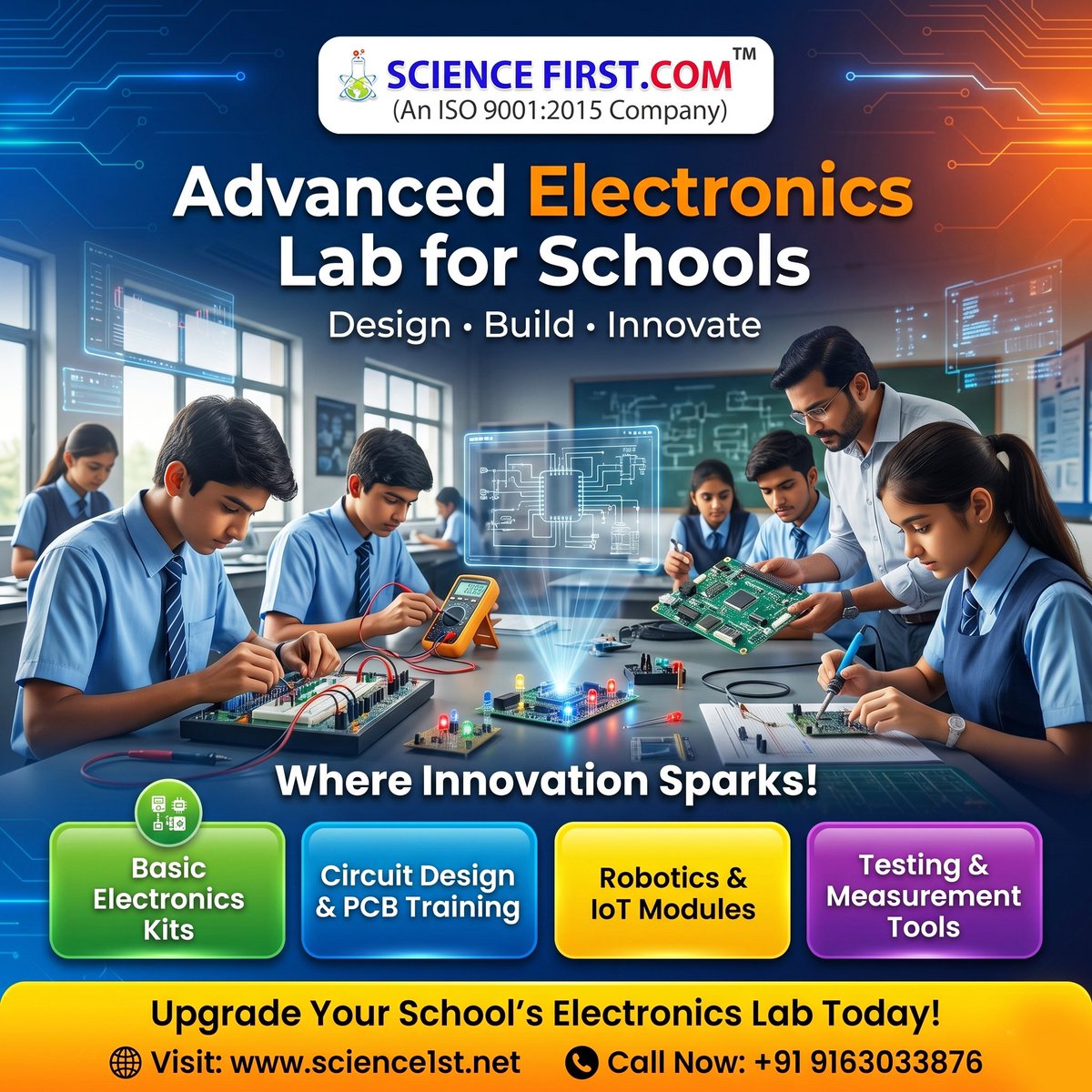 SFirstindia's tweet image. 𝗕𝘂𝗶𝗹𝗱 𝘁𝗵𝗲 𝗙𝘂𝘁𝘂𝗿𝗲 𝘄𝗶𝘁𝗵 𝗠𝗼𝗱𝗲𝗿𝗻 𝗦𝗰𝗵𝗼𝗼𝗹 𝗟𝗮𝗯𝗼𝗿𝗮𝘁𝗼𝗿𝗶𝗲𝘀! #SchoolLaboratory #STEMEducation #ScienceEducation #LabEquipment #ModernLaboratory #SchoolInfrastructure #RoboticsLab #PhysicsLab #ChemistryLab #BiologyLab #ComputerLab #ElectronicsLab