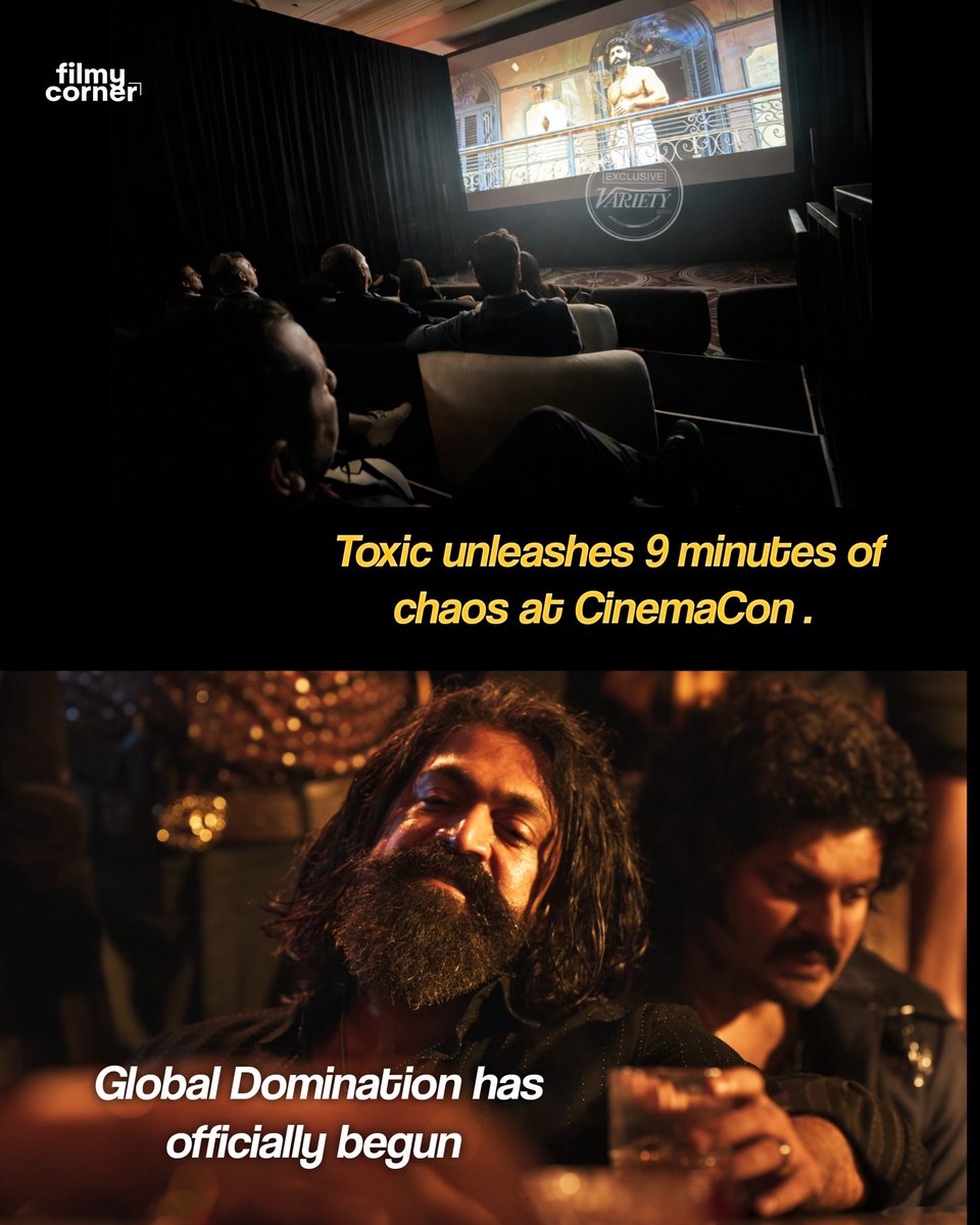 filmycorner9's tweet image. #Toxic Unleashes 9 Minutes of Chaos at #Cinemacon 🔥🔥

#Global Domination has officially begun 

#Yash #KVN #KannadaCinema