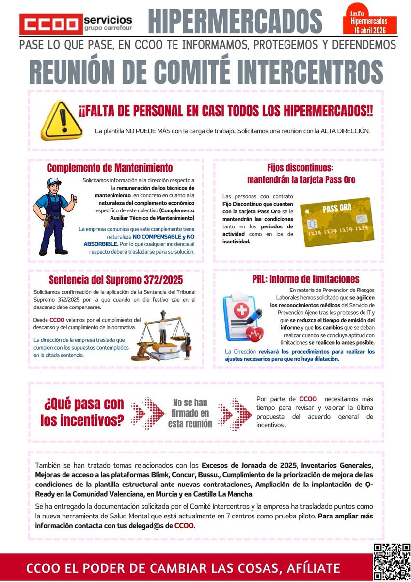 Grupo CCOO Carrefour tweet media