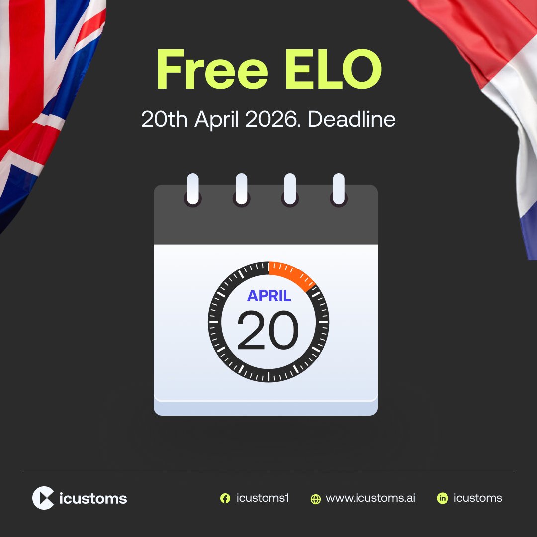 iCustoms_AI's tweet image. 🚨 France ELO deadline: April 20 🚨

No ELO = border delays 🚛❌

With iCustoms, file NCTS + ICS2 + ELO in one platform fully automated.

✔️ No manual work
✔️ Instant barcode
✔️ Zero friction

💰 It’s FREE

Get started: icustoms.ai/book-a-demo/

#Logistics #ELO #iCustoms