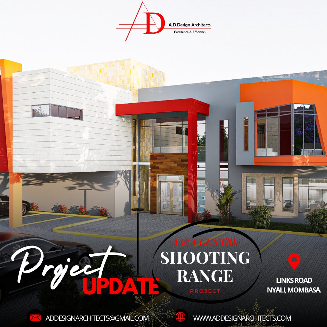 ADDesignArch's tweet photo. 🥳We are EXCITED to share with you this update of one of our projects in Nyali, Mombasa that is 95% COMPLETE of a shooting range (A&amp;A Centre) located along Links Road.

We cant wait to take you through a journey of one of the most sensational and yet very sensitive projects>> https://t.co/BKkQbbN5XR