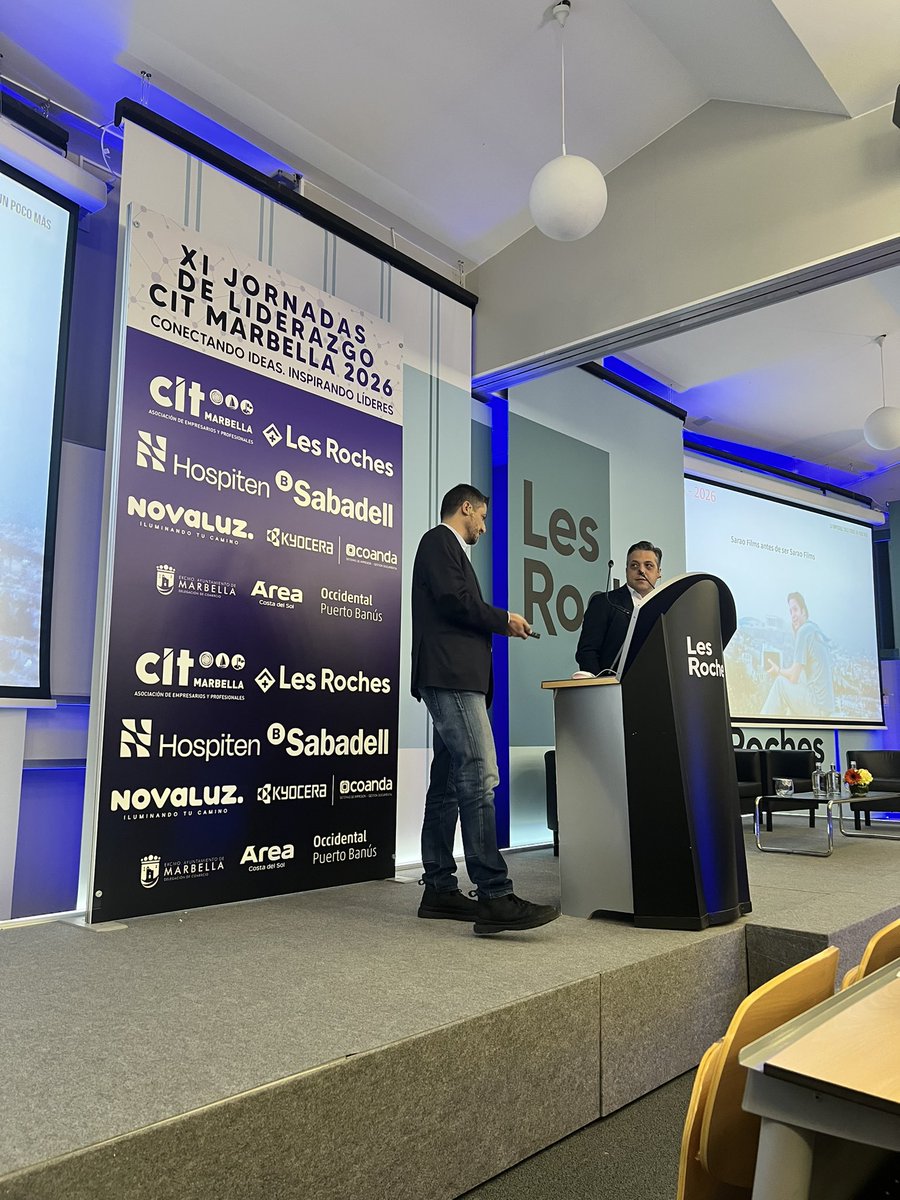 citmarbella's tweet image. Las historias que emocionan son las que conectan.

Así lo demostraron ayer Paco y José Carlos fundadores de  @saraofilms en su ponencia en las XI Jornadas de Liderazgo CIT Marbella en @lesroches_es 

#Storytelling #Marca #Liderazgo